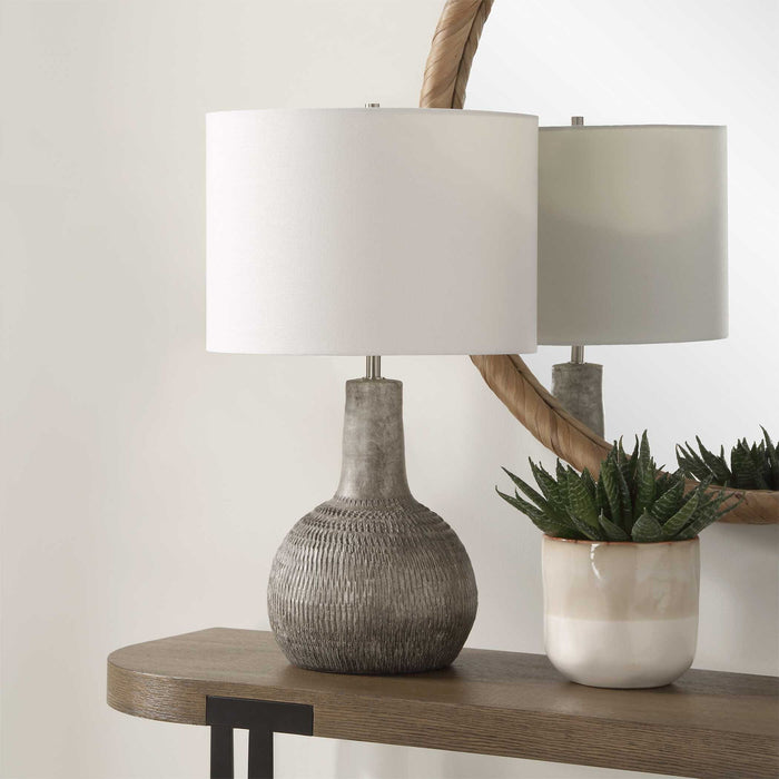 Ceramic Table Lamp - Gray