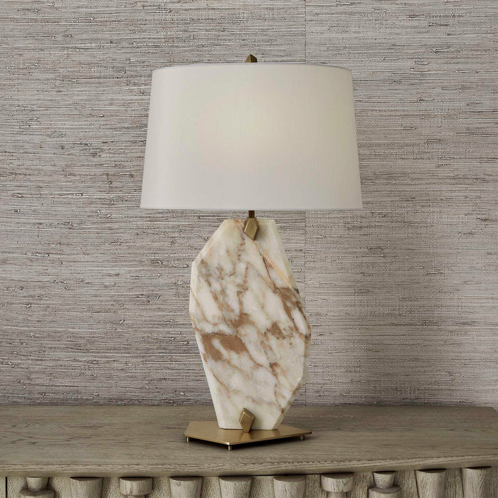 Pentagonal - Table Lamp - Gold / White