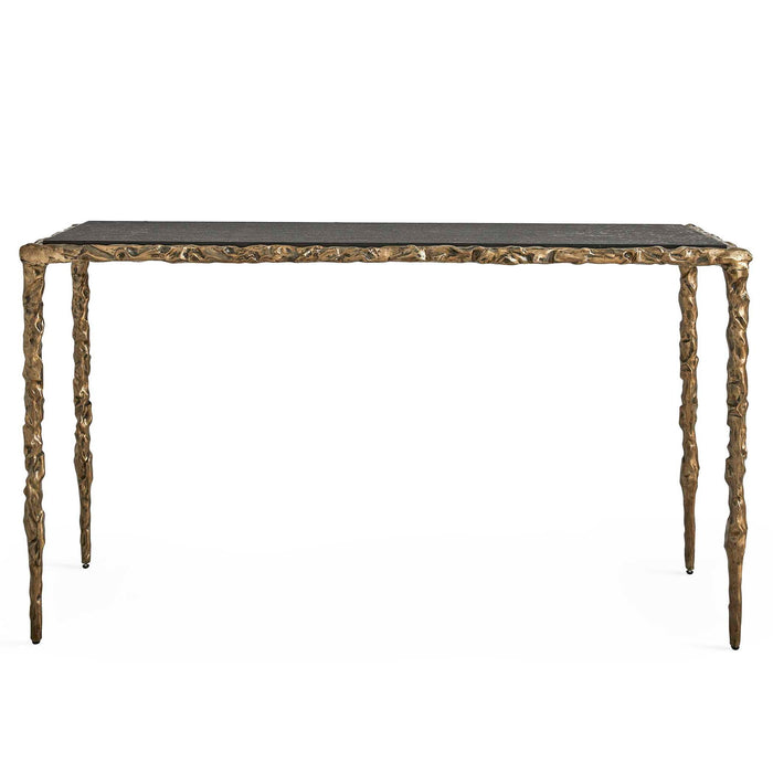 Lava - Console Table - Black / Brass