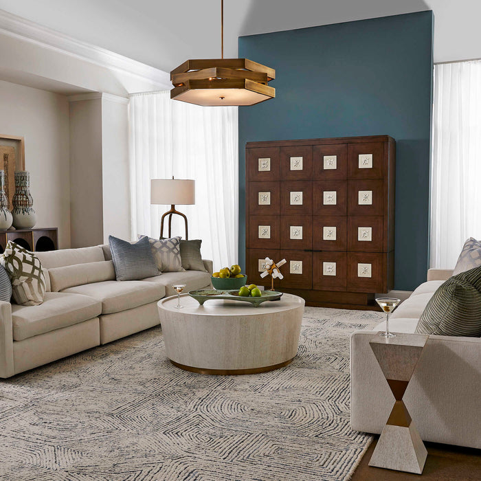 Interlink - 6 Light Pendant - Brass