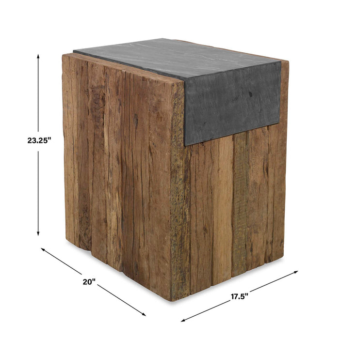 Jonah - Side Table - Black / Brown