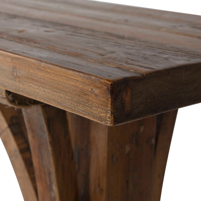 Genessis - Reclaimed Wood Console Table - Dark Brown