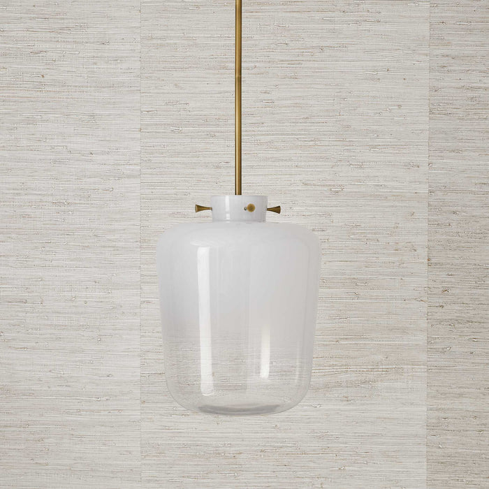 Opalescence - 1 Light Pendant - Brass / White