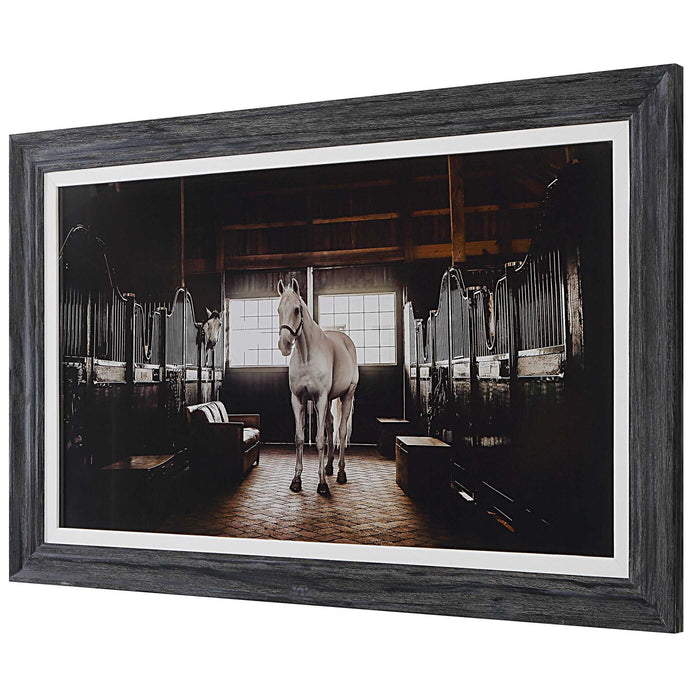 Equine Estate - Framed Print - Black / Woodtone