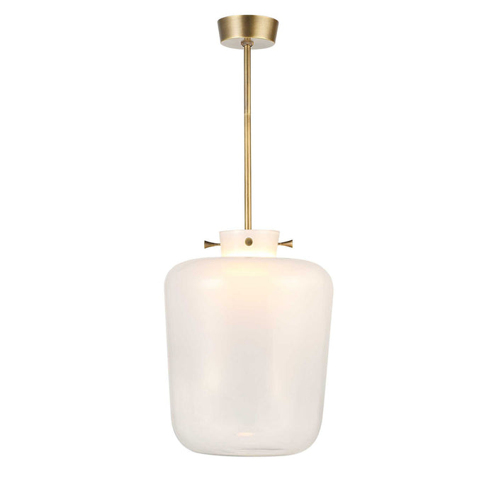 Opalescence - 1 Light Pendant - Brass / White