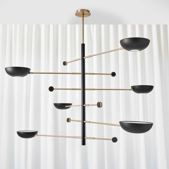 Swinger - 6 Light Pendant - Black