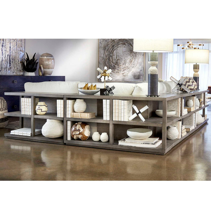 Haven - Long Sofa Table - Gray / Woodtone