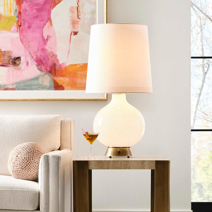 Full Moon - Table Lamp - Brass / Gold / White