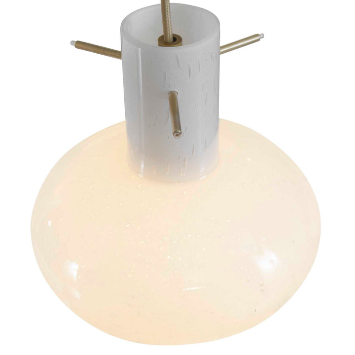 Superstar - 6 Light Pendant - Brass / White