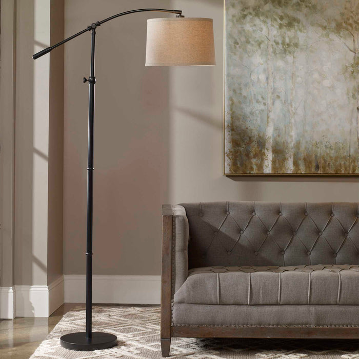 Floor Arc Lamp - Rubbed Bronze