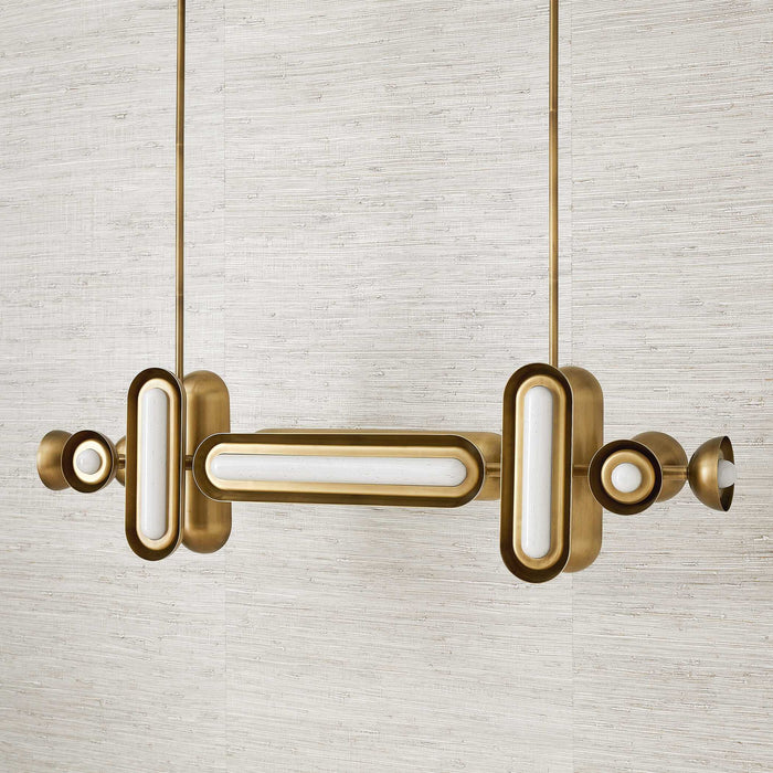 Dot Dash - 12 Light Pendant - Brass