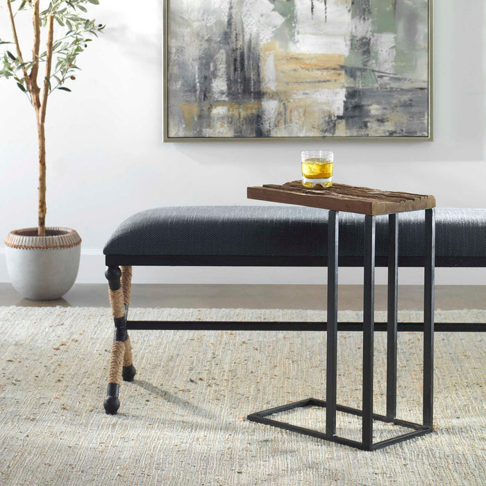 Union - Reclaimed Wood Accent Table - Dark Brown
