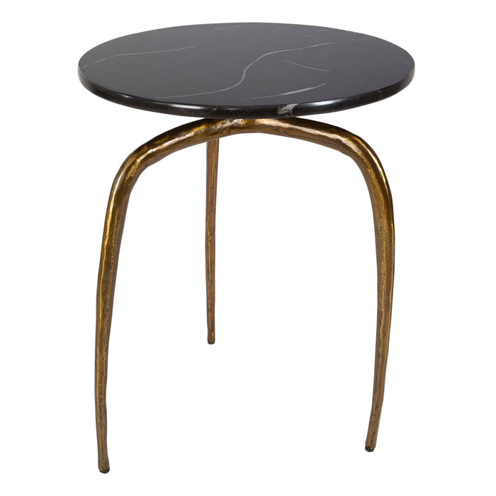 Wishbone - Side Table - Black / Gold