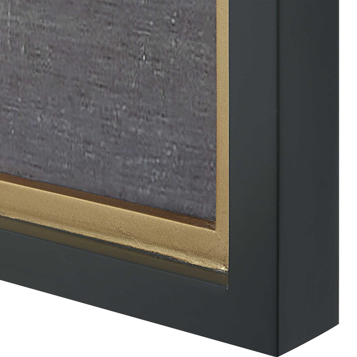 Serene Garden Fantasy - Framed Print - Blue / Gray / Green