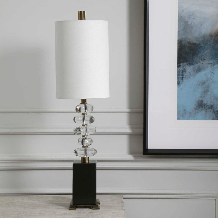 Edine - Buffet Lamp - Black / Brass / Brown