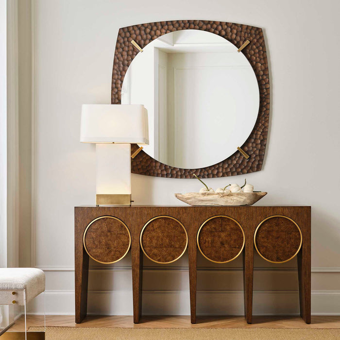 Full Circle - Console Table - Woodtone / Brass