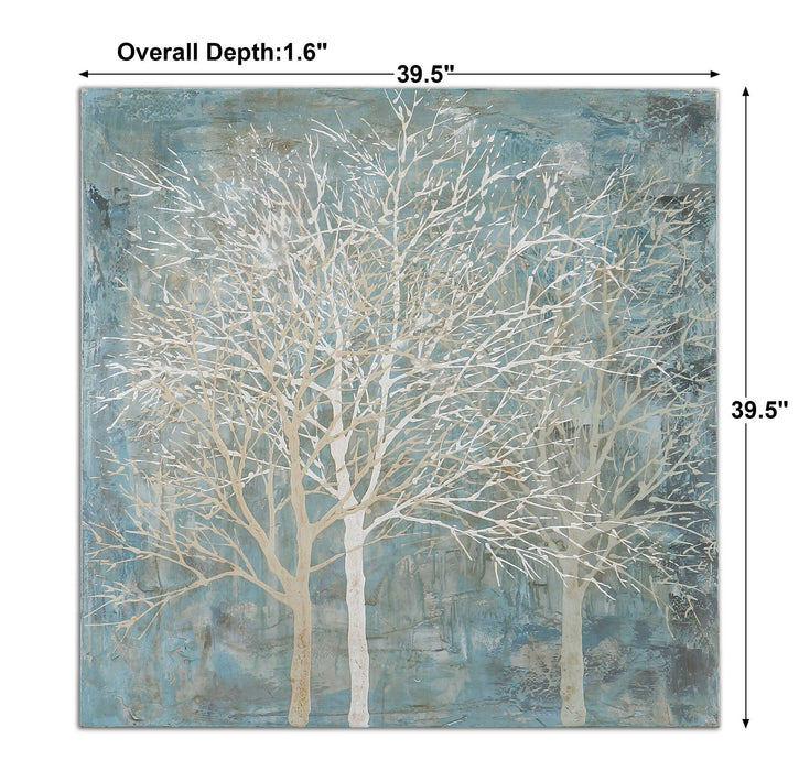 Muted Silhouette - Canvas Art - Blue