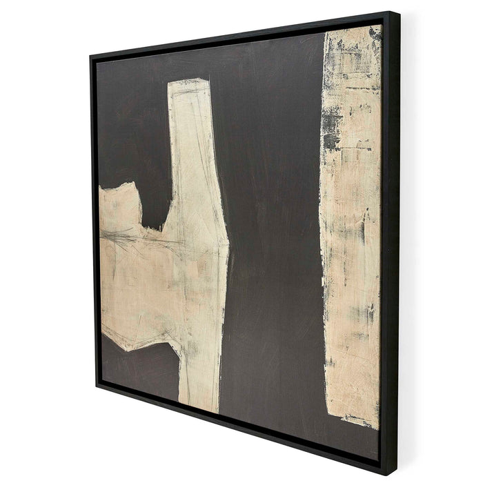 Transformation - Framed Canvases (Set of 2) - Black / Brown / Gray