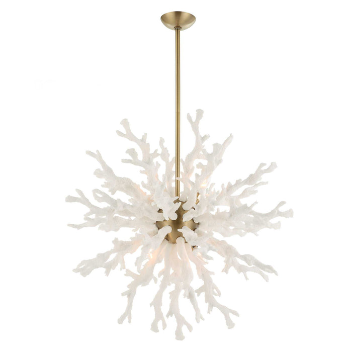Coral Reef - 8 Light Pendant - Brass