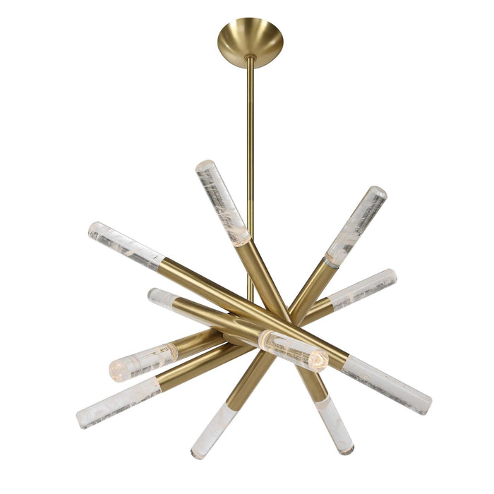 Scepter - 12 Light LED Pendant - Brass