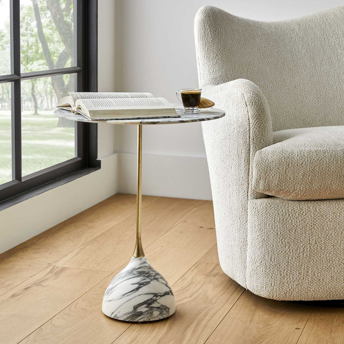 Kiss - Accent Table - Arabescato Marble