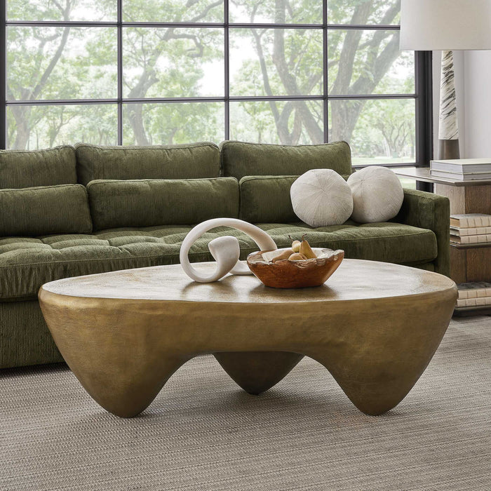 Golden Basin - Coffee Table - Brass