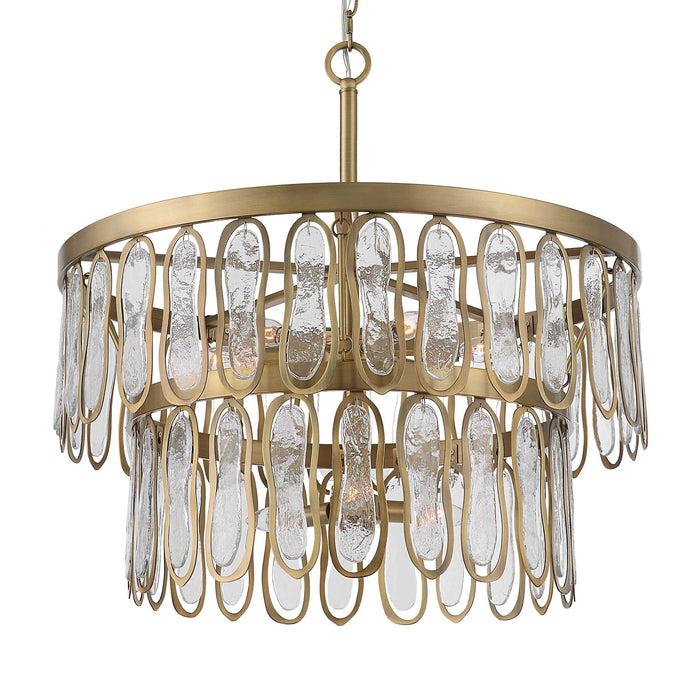 Aurelie - 9 Light Round Pendant - Brass