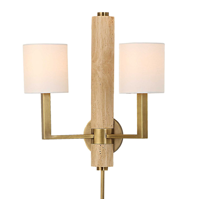 Commune - 2 Light Sconce - Brass