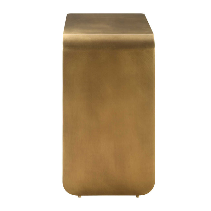 Pillar of Strength - Accent Table - Black / Brass / Brown