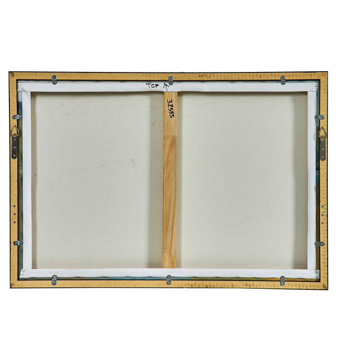 Folded Hills - Framed Landscape Art - Yellow