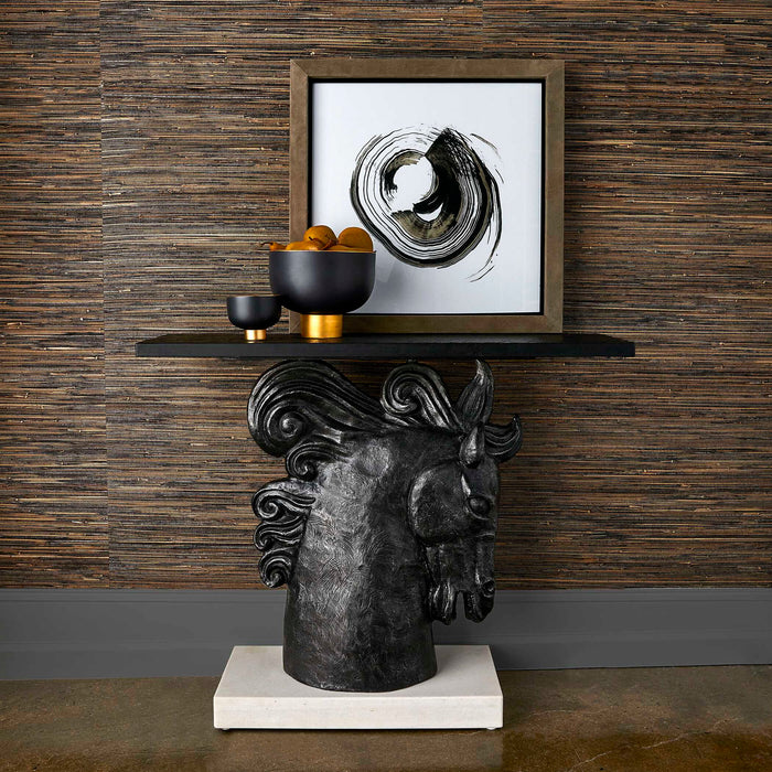 Friesian - Console Table - Bronze / Gray / White