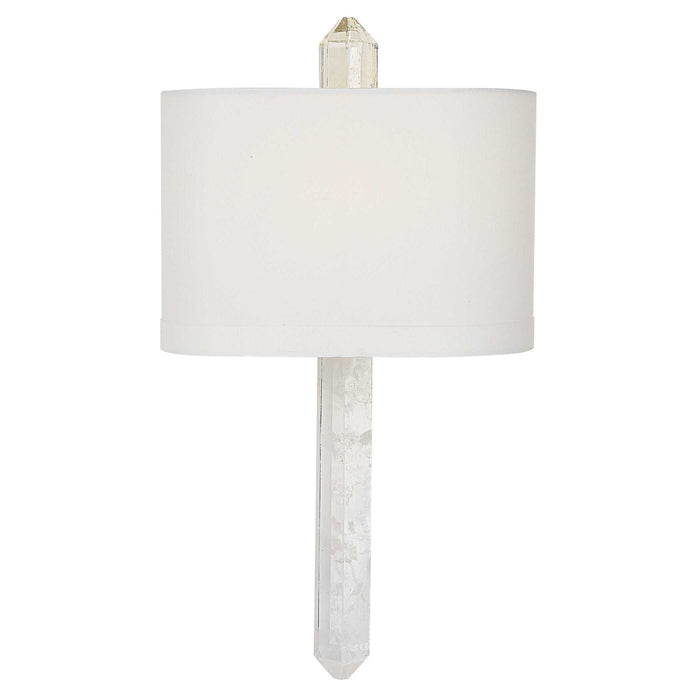 Jeweled Point - 2 Light Sconce - White