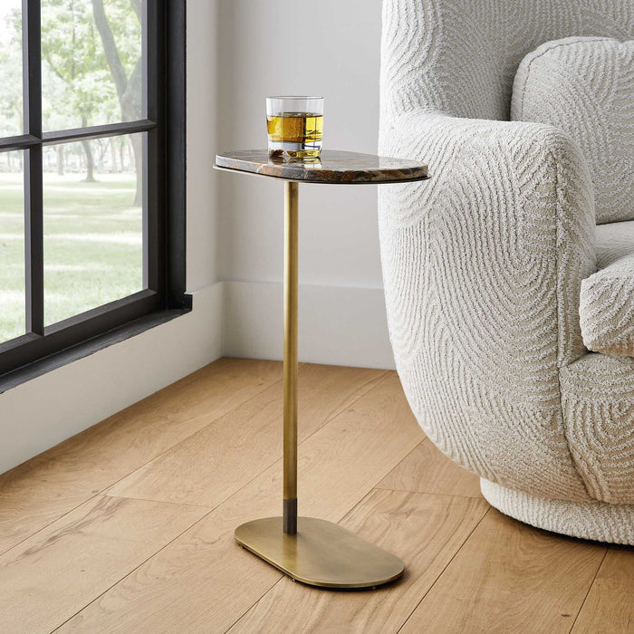 Lozenge - Accent Table - Brass