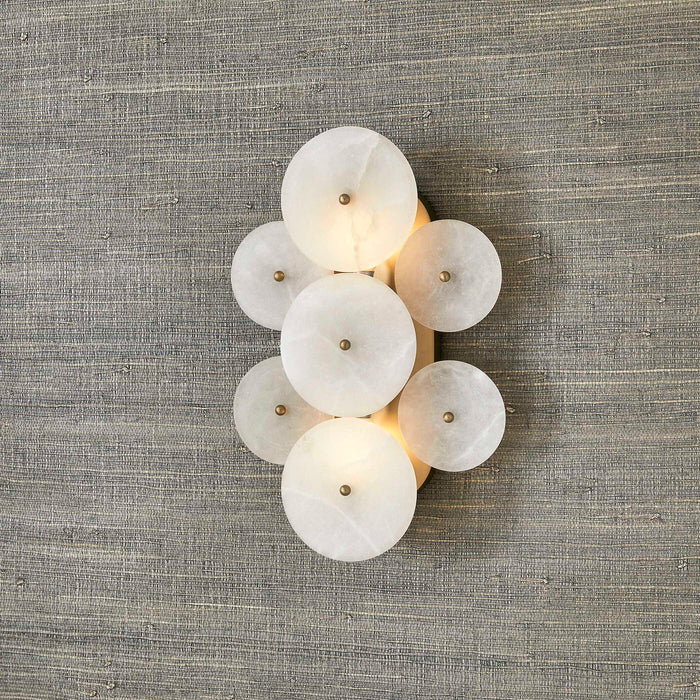 Alabaster Radiance - 2 Light Sconce - Brass