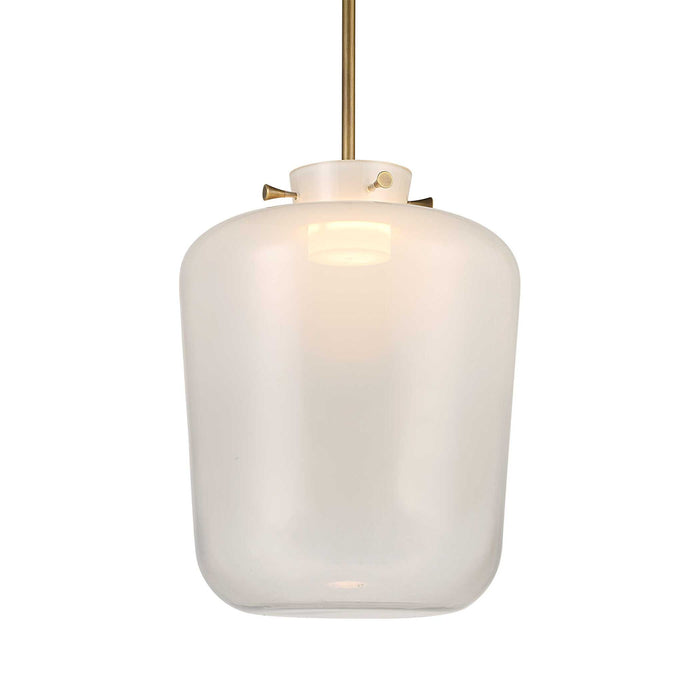 Opalescence - 1 Light Pendant - Brass / White