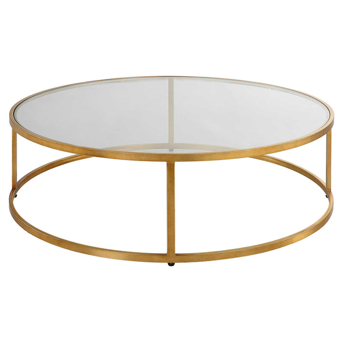 Radius - Modern Circular Coffee Table - Gold