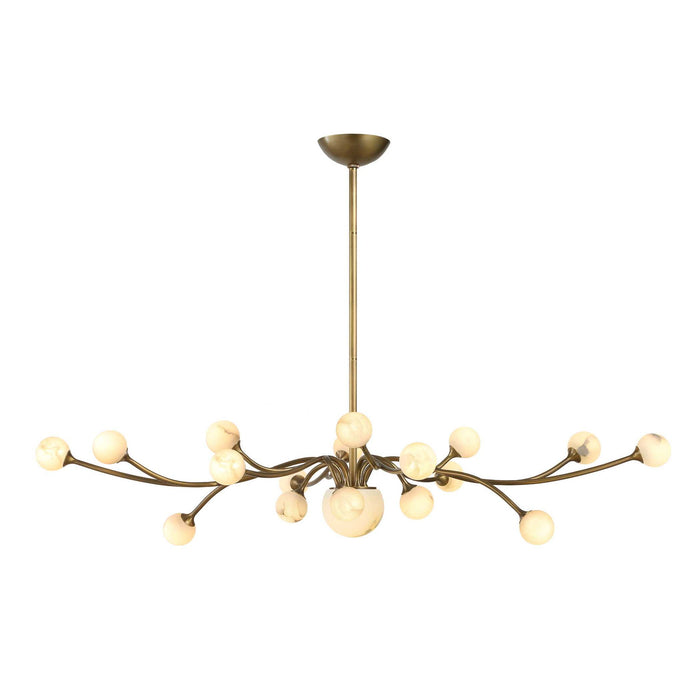 Flurry - 19 Light Pendant - Brass / White