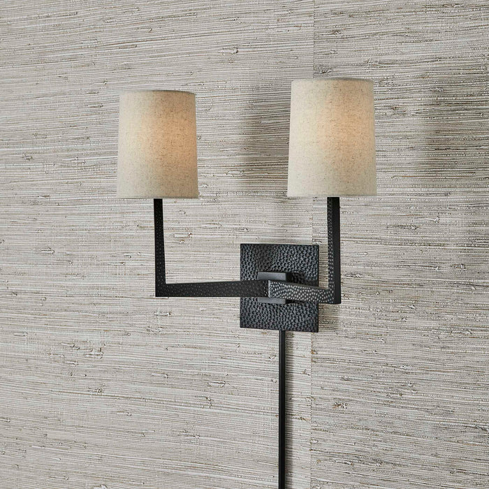 Open Arms - 2 Light Sconce - Black / Gray