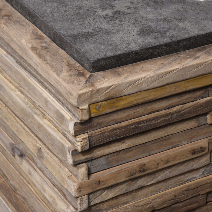 Malia - Coffee Table - Gray / Woodtone