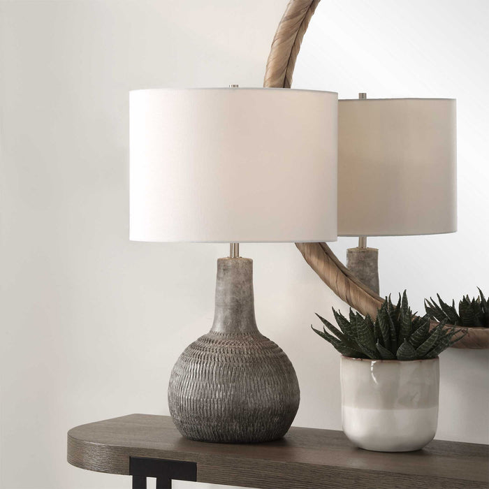 Ceramic Table Lamp - Gray