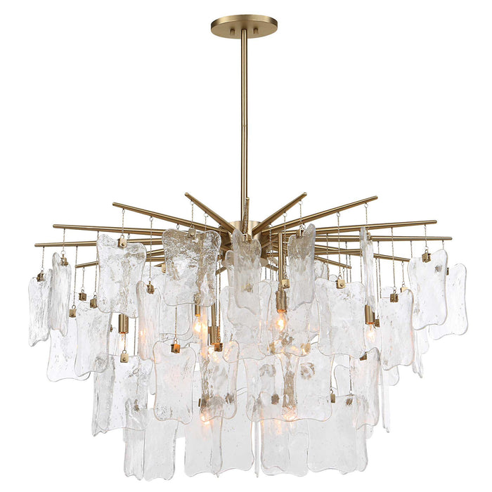 Seeded Shield - 8 Light Chandelier