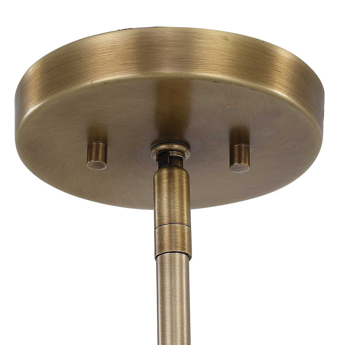 Star Quartz - 6 Light Pendant - Antique Brass