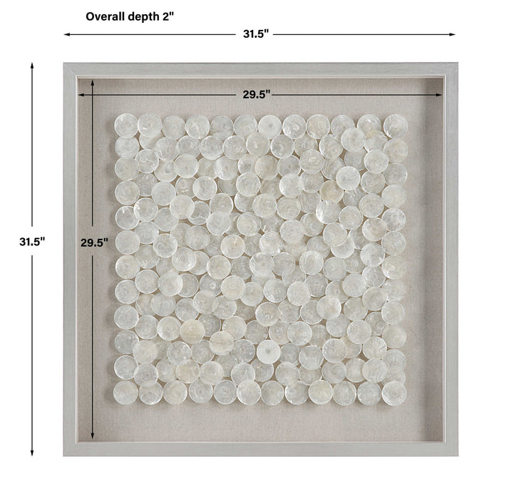 Roxas - Capiz Shell Shadow Box - Pearl Silver