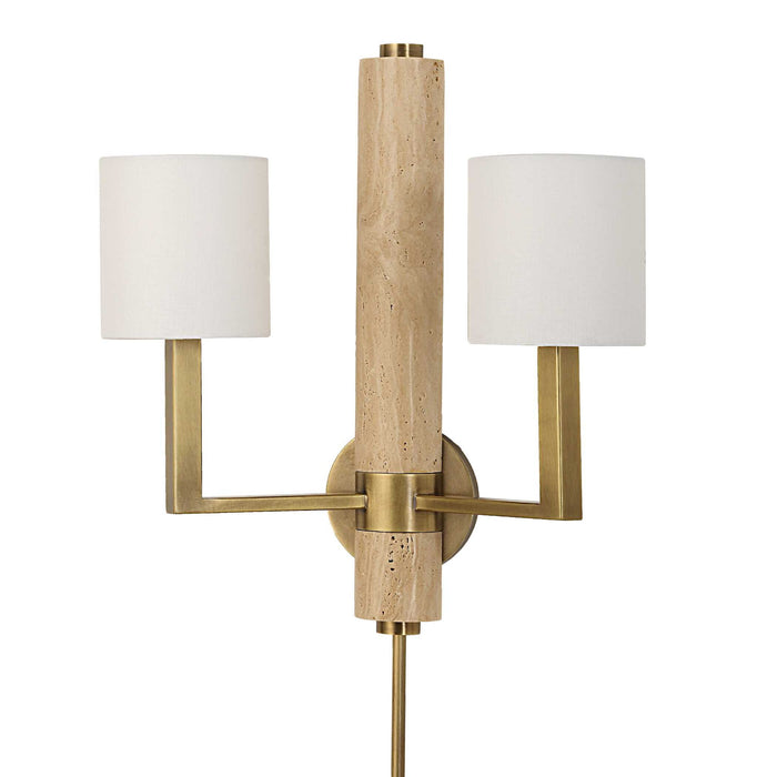 Commune - 2 Light Sconce - Brass