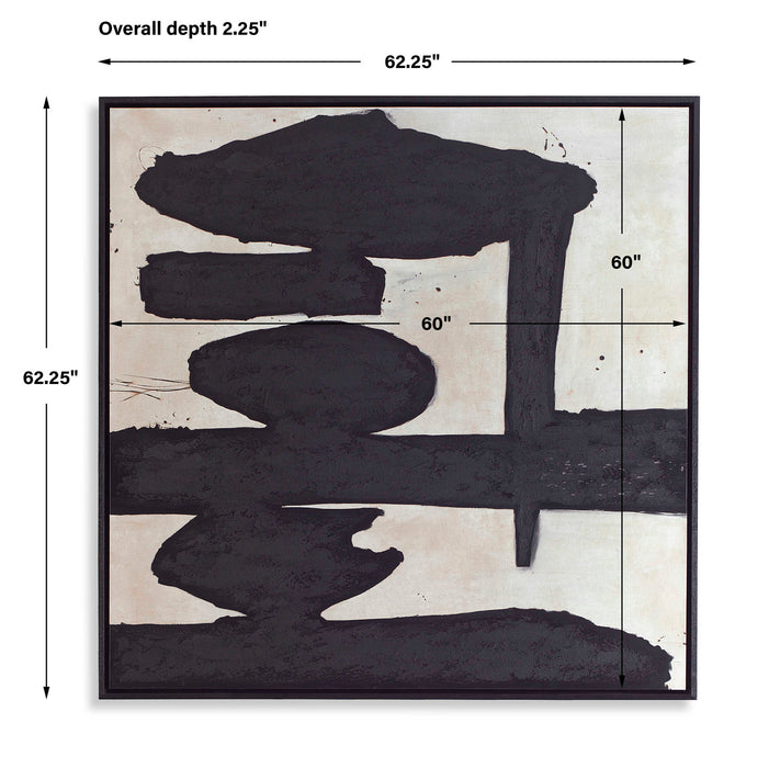 Rock On - Framed Canvas - Black / Beige