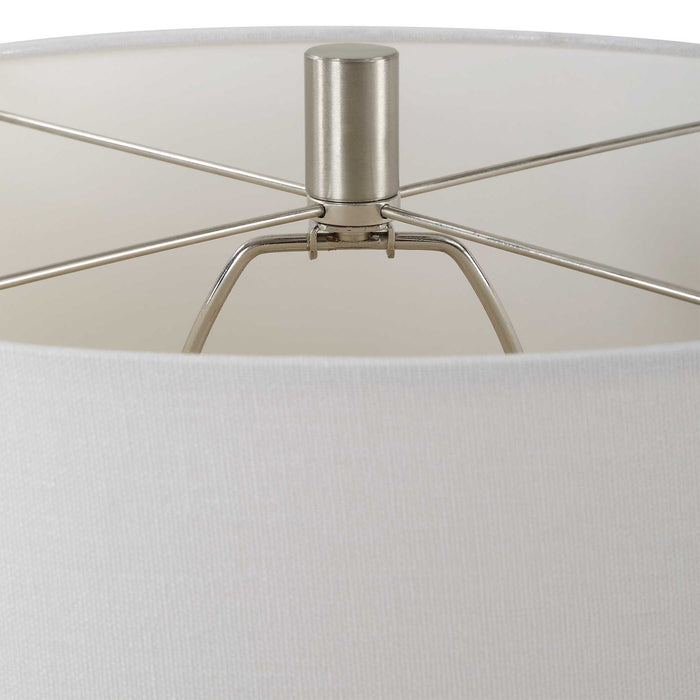 Ceramic & Fabric Table Lamp - White