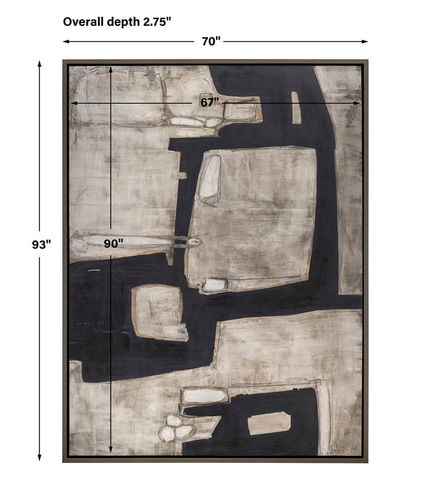 Been Around The Block - Framed Canvas - Black / Gray / White