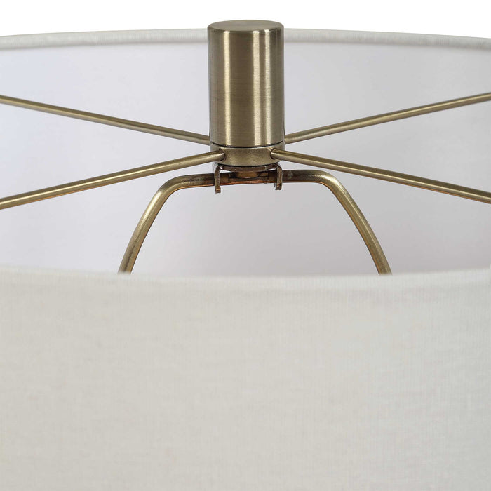 Table Lamp - Ruby Red / Antique Brass