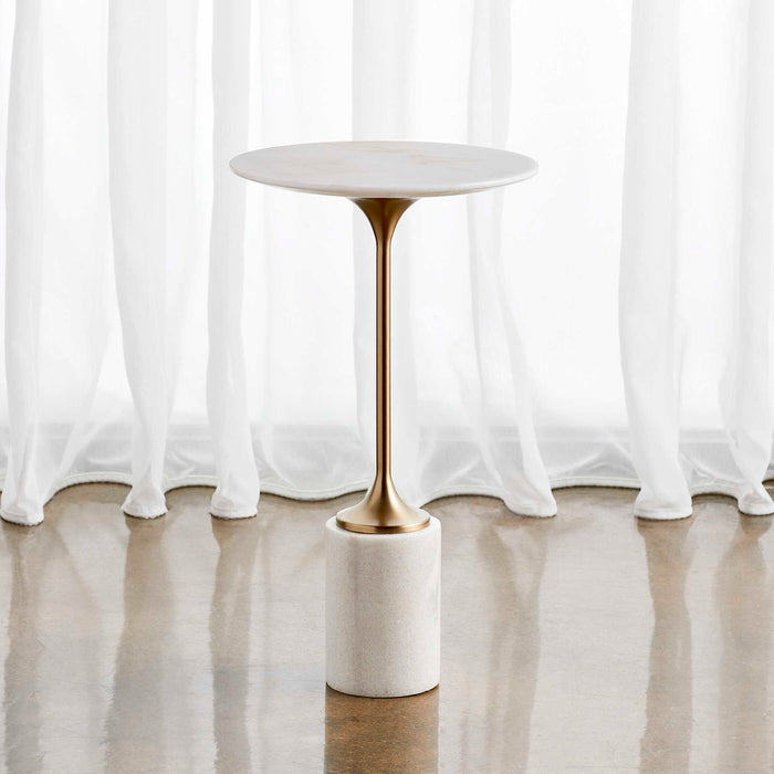 Trumpet - Accent Table - Gold / White