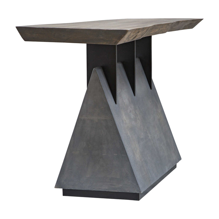 Vessel - Industrial Console Table - Dark Brown & Dark Gray